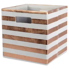 DII&reg; 11" Polyester Stripes Storage Cube Copper