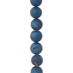 Blue Druzy Agate Stone Beads, 10mm by Bead Landing&trade;