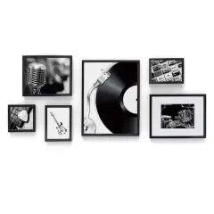 Black 6 Piece 123 Gallery Wall Frame Set by Studio D&eacute;cor&reg;