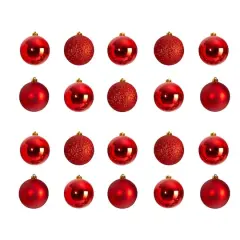 20ct. 3" Red Shatterproof Christmas Ornaments