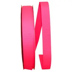 JAM Paper 7/8" Grosgrain Texture Ribbon Neon Pink