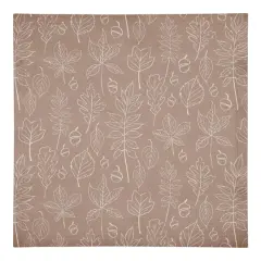 Dusty Rose Leaf Pattern Cotton Twill Napkin