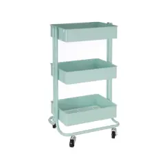 Lexington 3-Tier Rolling Cart by Simply Tidy&reg; Mint