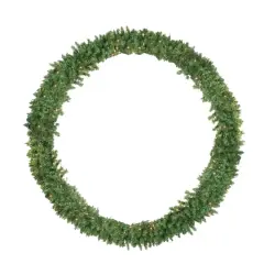 72" Pre-Lit Artificial Christmas Buffalo Fir Wreath