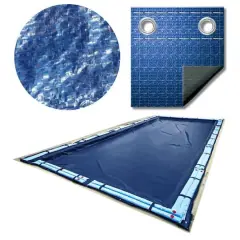 Swim Central 45ft. Blue Inground Rectangular Swimming Pool Winter Cover