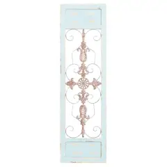 Turquoise & Gold Farmhouse Ornamental Wood Wall D&eacute;cor