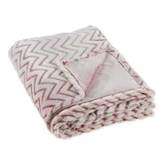 DII&reg; Barn Red Chevron Plush Throw
