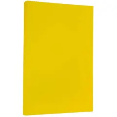 JAM Paper Bright Hue 8.5" x 14" 24lb. Recycled Colored Legal Paper, 100 Sheets Yellow