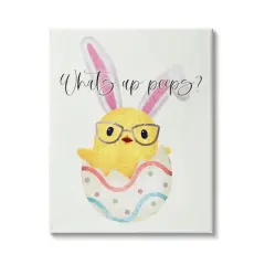 Stupell Industries What's Up Peeps Funny Easter Phrase Hatched Chick Canvas Wall Art
