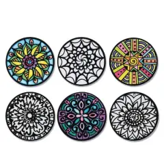 S&S&reg; Worldwide Velvet Art Hangable Mini Mandalas, 24ct.