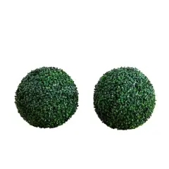 12in. UV Resistant Artificial Boxwood Ball (Indoor/Outdoor) - Set of 2