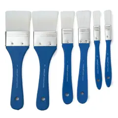 White Synthetic Flat Brushes by Artist's Loft&reg; Necessities&trade;