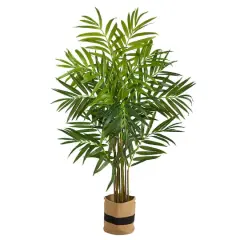 8ft. King Palm Artificial Tree in Handmade Natural Jute and Cotton Planter