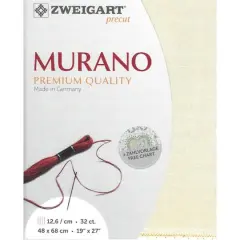 Zweigart&reg; Murano Precut 32 Count Premium Fabric, 18" x 27" Soft Cream