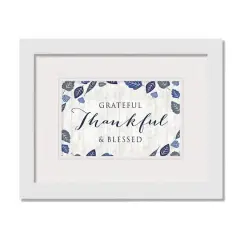 Thankful White Framed Print Wall Art
