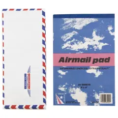 JAM Paper Airmail Onion Skin Pad & Envelope Stationery Set