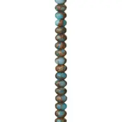 Light Blue Impression Jasper Rondelle Beads, 8mm by Bead Landing&reg;