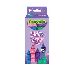 Crayola&reg; 14 Piece Glitter Magnetic Building Tiles