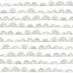 RoomMates Doodle Scallop Peel & Stick Wallpaper Gray