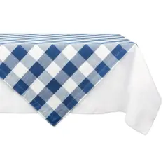 DII&reg; 40" Buffalo Check Table Topper Navy