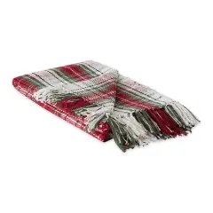 DII&reg; Christmas Plaid Recycled Cotton Throw
