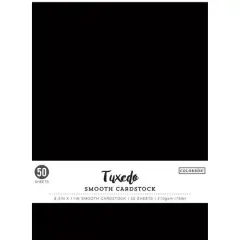 Colorbok&reg; Tuxedo 8.5" x 11" Smooth Cardstock, 50ct.