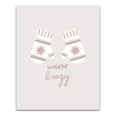 Warm And Cozy Mittens 16x20 Canvas Wall Art