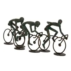 20" Bronze Polystone Cyclists Sculpture