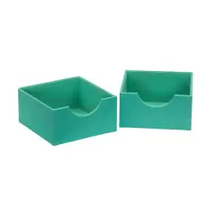 Household Essentials Square Drawer Organizers, 2ct. Green
