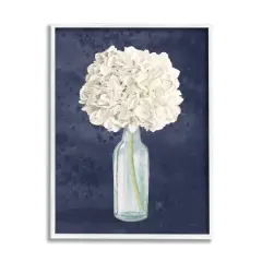 Stupell Industries White Floral Bouquet In Bottle Painting White Framed Wall Art