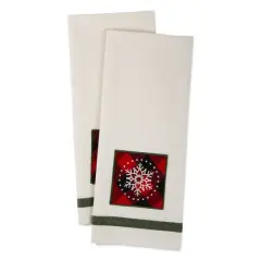 DII&reg; Snowflake Embellished Dishtowel Set