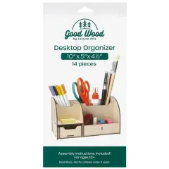 Good Wood by Leisure Arts&reg; Slotted Desktop Organizer