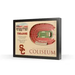 College Football 25-Layer StadiumView Wall Art USC Trojans