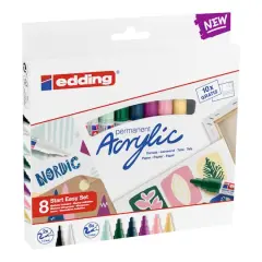 Edding&reg; 8 Nordic Color Acrylic Marker Starter Set