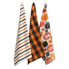 DII&reg; Pumpkin Boo! Dishtowel Set