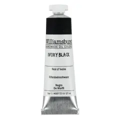 Williamsburg&reg; Artist Oil Colors, 37mL Ivory Black