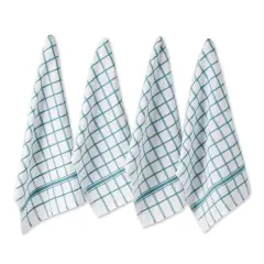 DII&reg; Windowpane Terry Dishtowels, 4ct. Storm Blue
