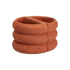 Hello Honey&reg; Terracotta Half Circle Vase Bookends, 2ct. Orange