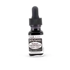 Dr. Ph. Martin's&reg; Radiant Concentrated Watercolor, 0.5oz. 14A Black