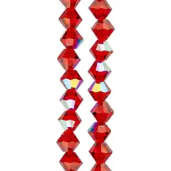 Preciosa Glass Crystal Bicone Beads, 4mm by Bead Landing&trade; Light Siam AB