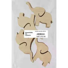 Essentials by Leisure Arts 24 Pack 5" x 2.75" Elephant Flat Wood Shape