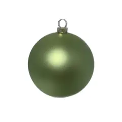 Whitehurst 4 Pack 4.75" Matte Ball Glass Ornaments Patina Green
