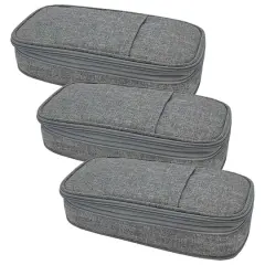Teacher Created Resources Gray Pencil Cases, 3ct.