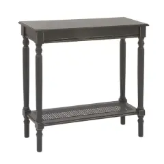 32" Black Traditional Wooden Console Table