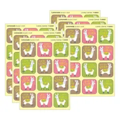 TREND Enterprises&reg; Lovely Llamas, Lemonade Scent Scratch 'n Sniff Stinky Stickers&reg;, 48 Per Pack, 6 Packs