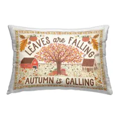 Stupell Industries Leaves Are Falling Scene Outdoor Printed Pillow