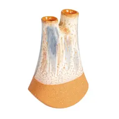 Hello Honey&reg; 8" Multicolor Chromatic HarmonyStoneware 2 Opening Vase