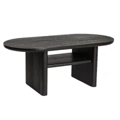 Hello Honey&reg; Black Sturdy Firwood Coffee Table