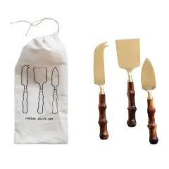 Hello Honey&reg; Stainless Steel Charcuterie Knife Set in Drawstring Bag