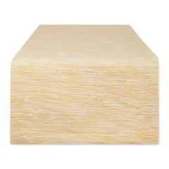 DII&reg; 72" Tonal Recycled Cotton Slubby Rib Table Runner Honey Gold